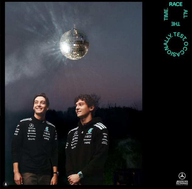 Las marcas y compañías comerciales aprovecharon el momento para explotar su creatividad y unirse al entusiasmo de los fans. Foto: Instagram @mercedesamgf1