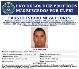 “El Chapo Isidro”, entre los 10 más buscados por el FBI; ofrece recompensa de 5 mdd para dar con él