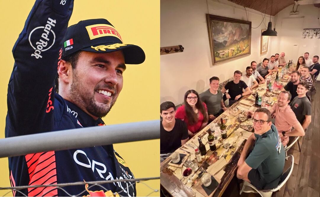 Checo Pérez invitó a cenar al equipo de Red Bull previo al podio el GP de Italia