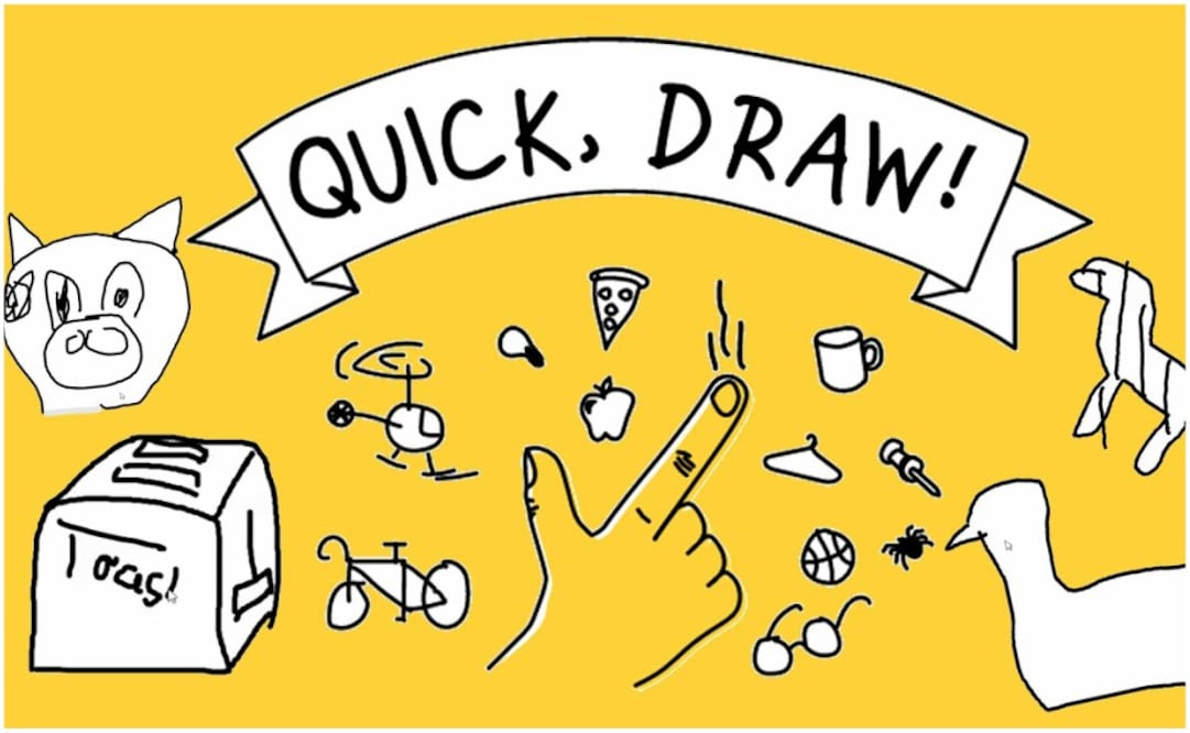 Quick Draw! es un juego web impulsado por Aprendizaje Automático (Machine Learning) donde una red neuronal trata de reconocer tus dibujos