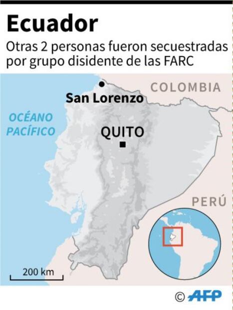 Secuestran a pareja ecuatoriana en la frontera con Colombia