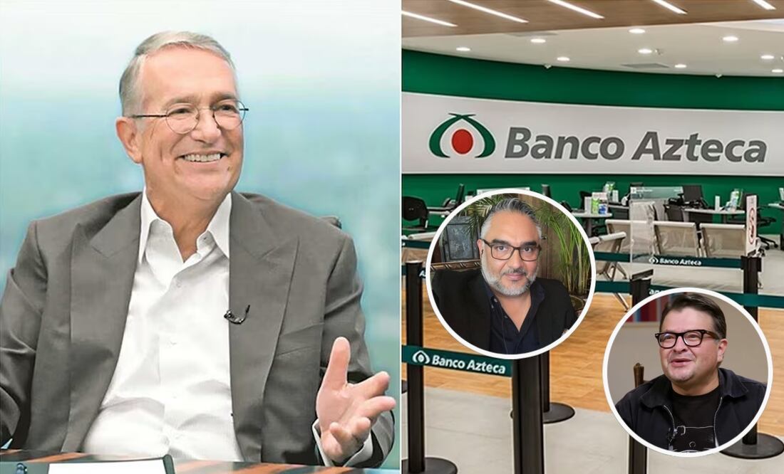 Los periodistas de la 4T demandados por Banco Azteca, empresa de Salinas Pliego. Fotos: X e Instagram