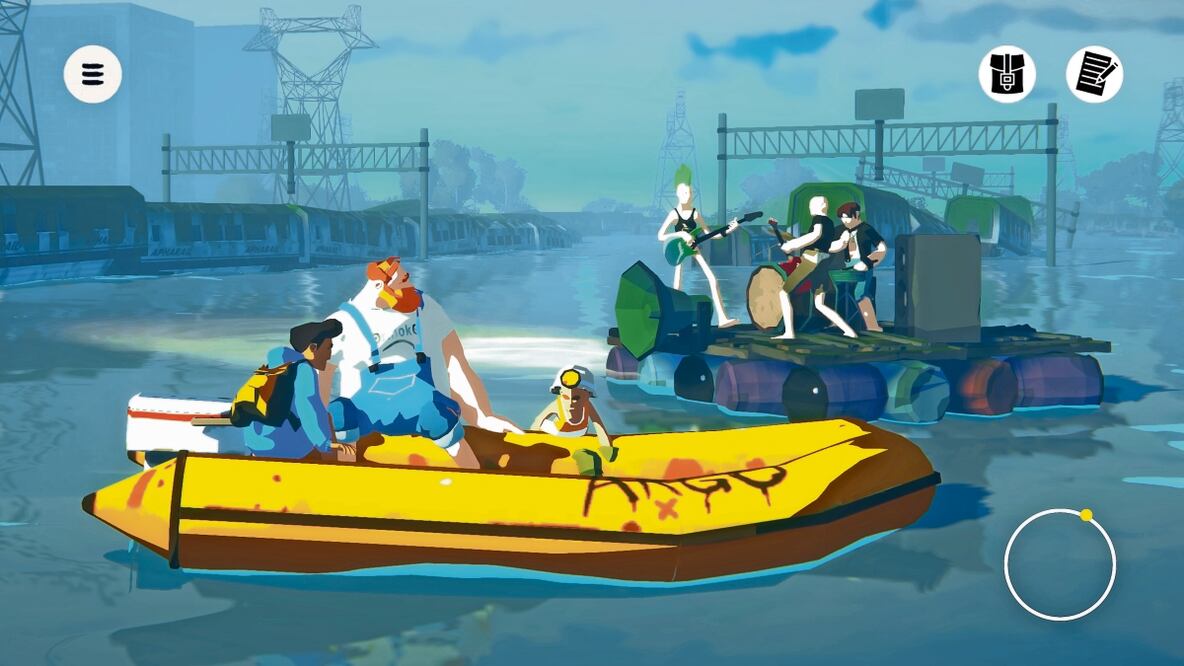 Highwater es un videojuego inspirado en el fin del mundo en el que los ricos emigran a Marte. Se trata de explorar un planeta inundado, descubrir islas y hallar aliados en medio de la catástrofe climática. Foto: Netflix