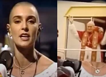 Sinead O'Connor y la vez que rompió una foto del Papa Juan Pablo II en televisión