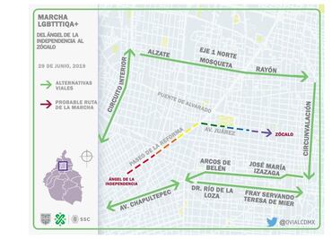 Así será la ruta de la Marcha del Orgullo LGBT+
