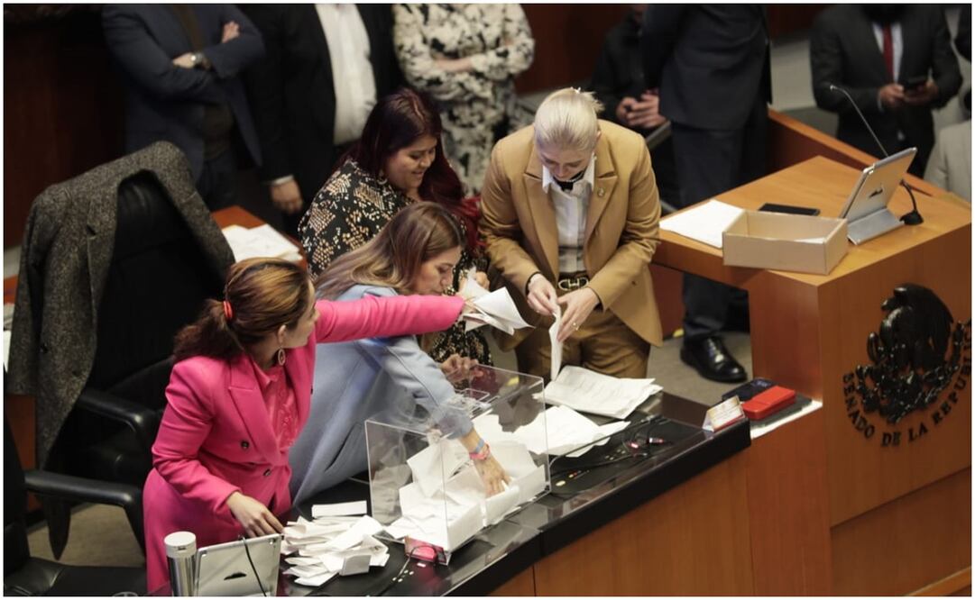Votación por la nueva ministra de la SCJN. Foto: Gabriel Pano/ EL UNIVERSAL