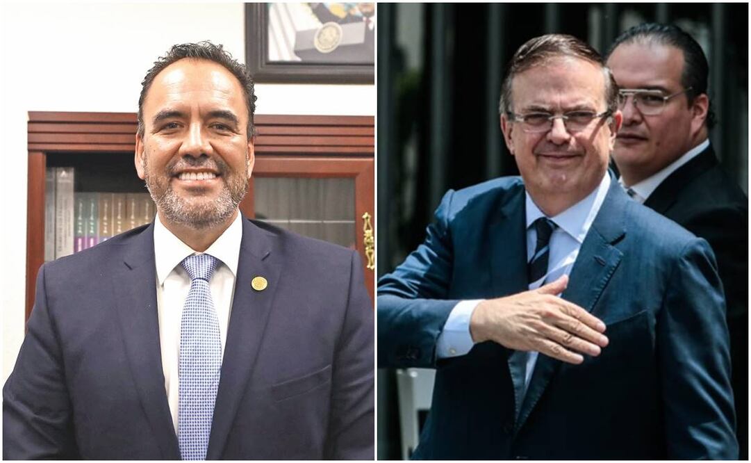 El pleno del Senado de la República concedió licencia a los morenistas Marcelo Ebrard y Juan Carlos Loera. Fotos: Gabriel Pano y archivo / EL UNIVERSAL