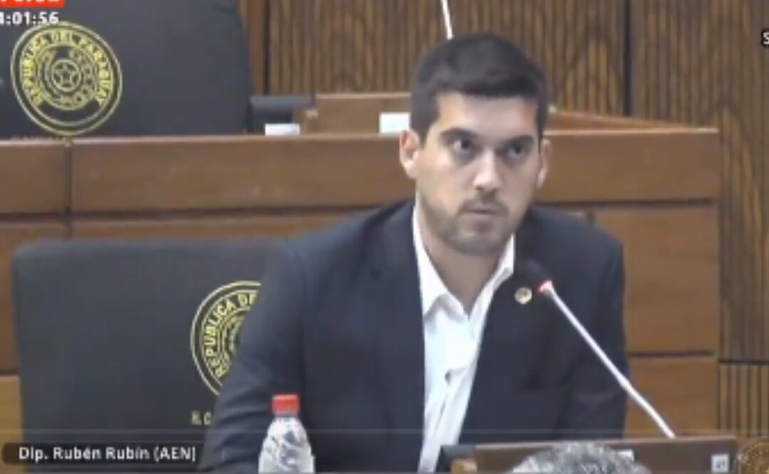 El diputado paraguayo Rubén Rubin. Foto: Captura video