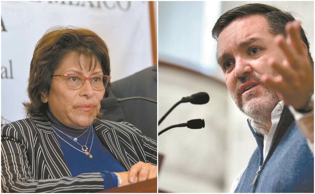 Federico Döring Casar, vicecoordinador del PAN y Martha Ávila, líder de los diputados locales de Morena. Fotos: Especiales