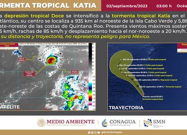 Se forma la tormenta tropical "Katia" en el Atlántico