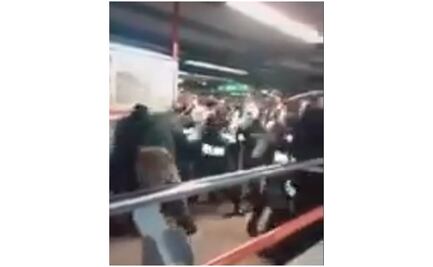 Se niegan a usar cubrebocas y se desata riña campal en Metro Constitución de 1917