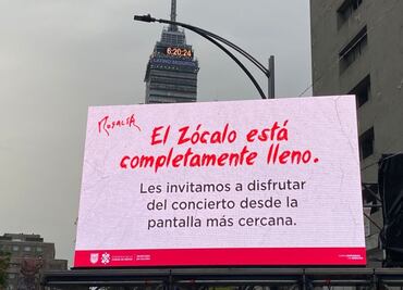 En el Zócalo y más allá: instalan pantallas para concierto de Rosalía hasta en Avenida Juárez. FOTOS