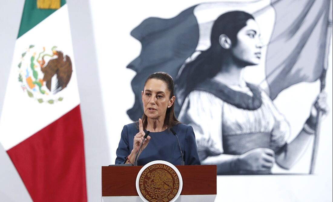 La presidenta Claudia Sheinbaum en la mañanera del 3 de junio de 2025. Foto: EFE