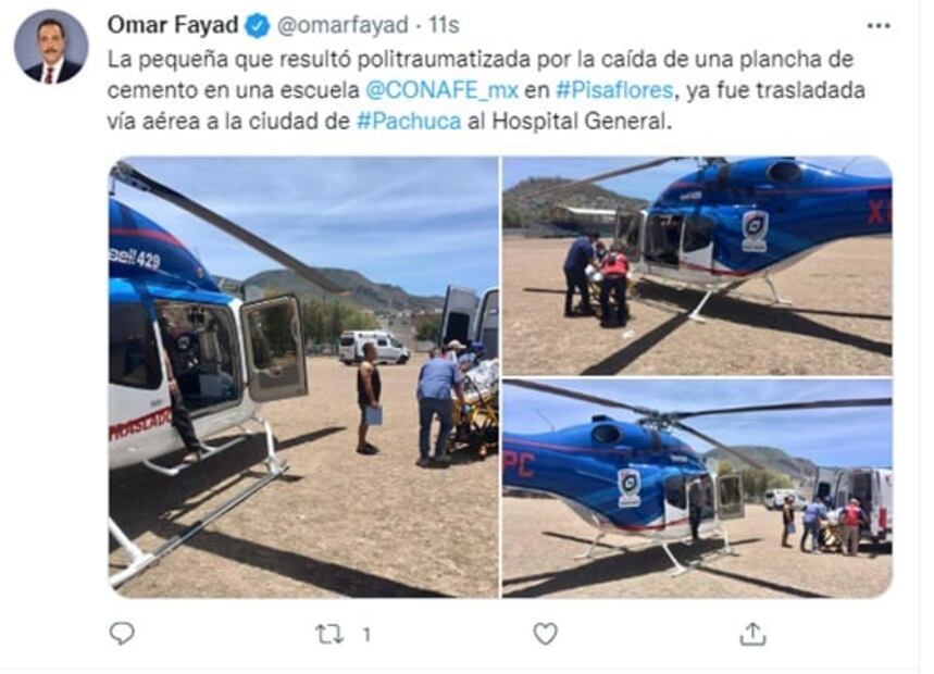 Barda cae sobre 2 niños en primaria de Hidalgo; resultan heridos de gravedad 
