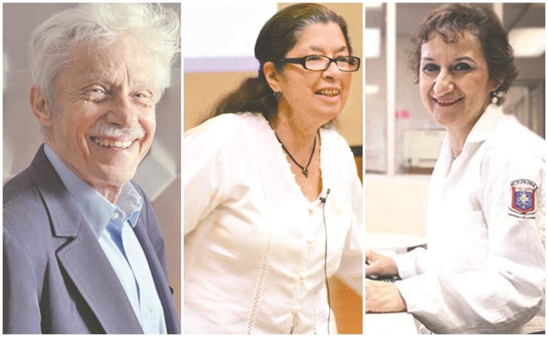 En la fotografía: Ricardo Chicurel Uziel, ingeniero; Mónica Alicia Clapp Jiménez, matemática; Leticia Myriam Torres Guerra, química industrial.