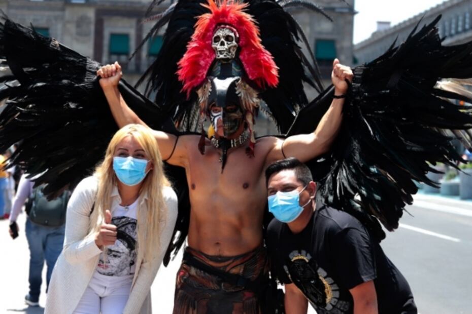 Entre danza, música y cánticos celebran el 696 aniversario de México-Tenochtitlán