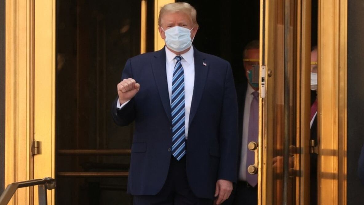 Donald Trump salió este lunes del hospital en el que estuve 72 horas (Foto: Reuters)