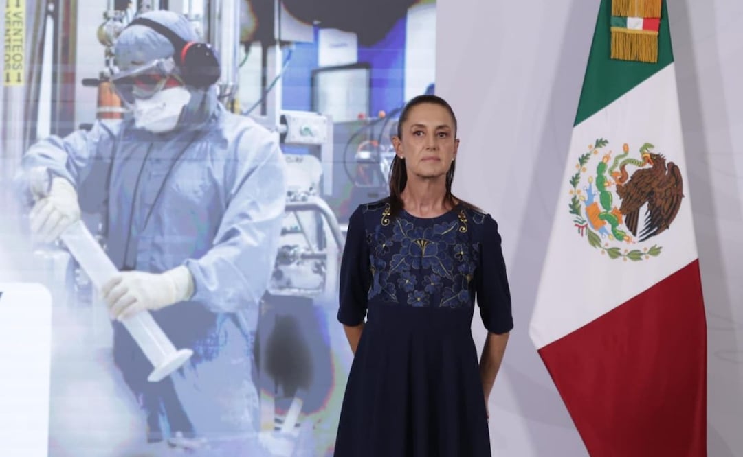La presidenta Claudia Sheinbaum en la “Mañanera del Pueblo” del 28 de mayo de 2026 en Palacio Nacional. Foto: Carlos Mejía/ EL UNIVERSAL