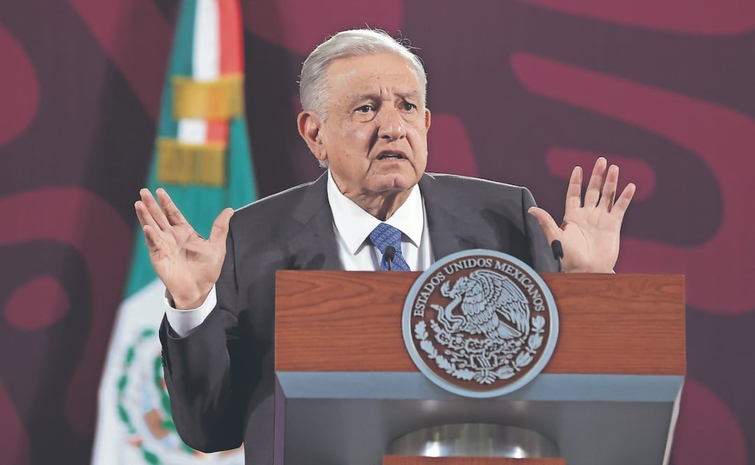 El expresidente mexicano Andrés Manuel López Obrador durante una conferencia matutina en 2024. ARCHIVO EL UNIVERSAL