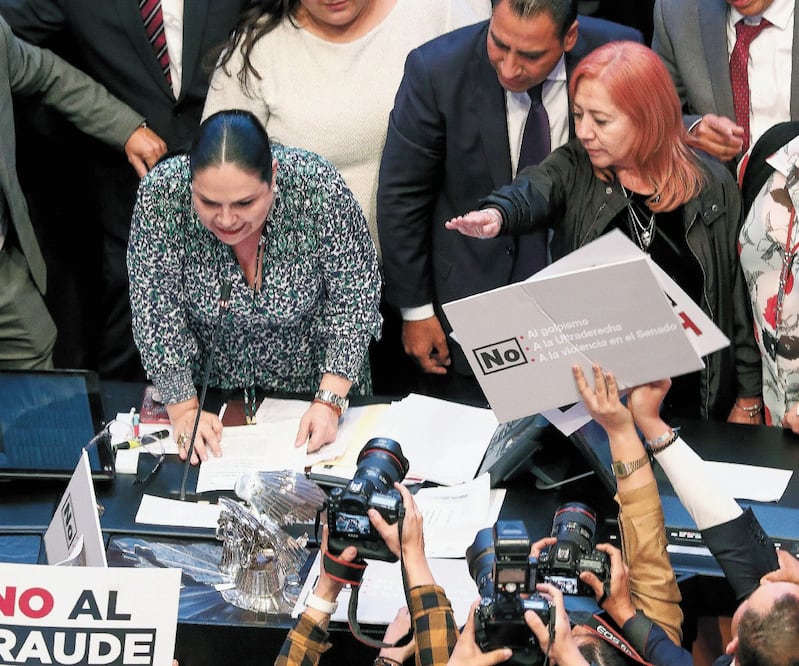 El Senado resolvió que Rosario Piedra sea la titular de la CNDH, por eso, la acusación de Acción Nacional es injusta, calificó el Presidente. ARCHIVO EL UNIVERSAL