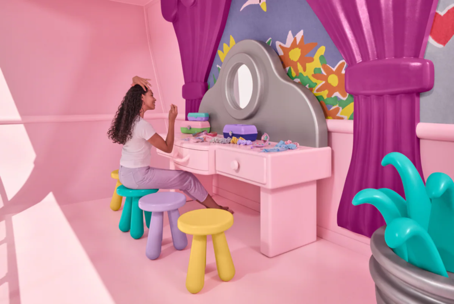 Casa de Polly Pocket. Foto: Airbnb / Mattel