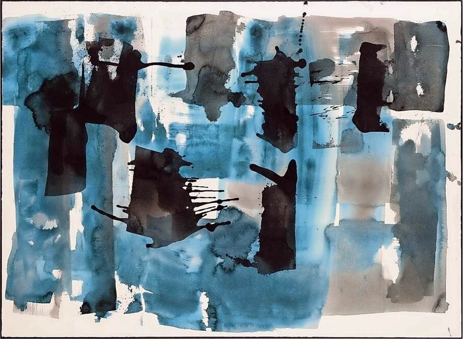 Blue Train (2018), de Rodrigo Garza, forma parte de la exposición Los velos del agua, en el Club France./ Cortesía Club France