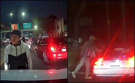 VIDEOS: Captan a presuntos extorsionadores de automovilistas en Circuito Interior y Viaducto Río de la Piedad