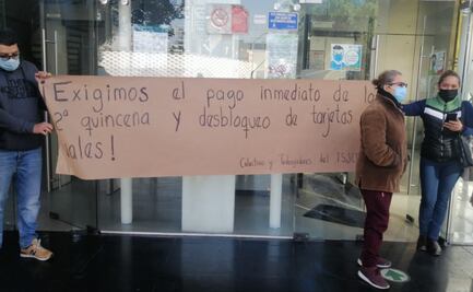 Trabajadores del Tribunal Superior de Justicia protestan por falta de pagos 