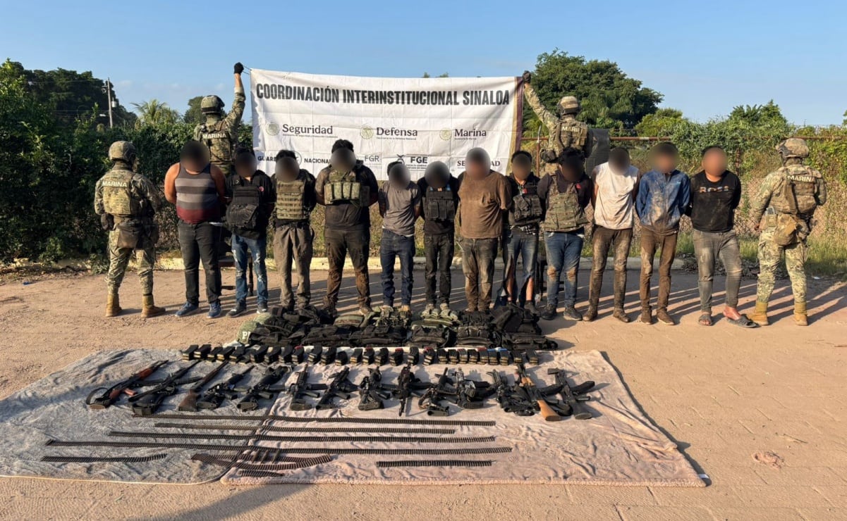 Detienen a 13 integrantes de "La Mayiza" en Sinaloa