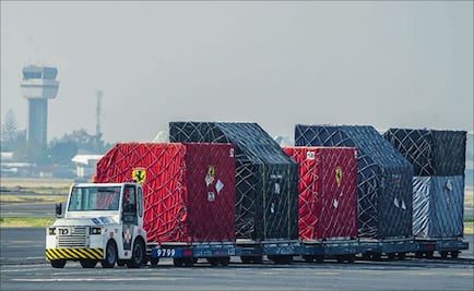 En aviones Boeing llegaron a CDMX los monoplazas para el Gran Premio de México