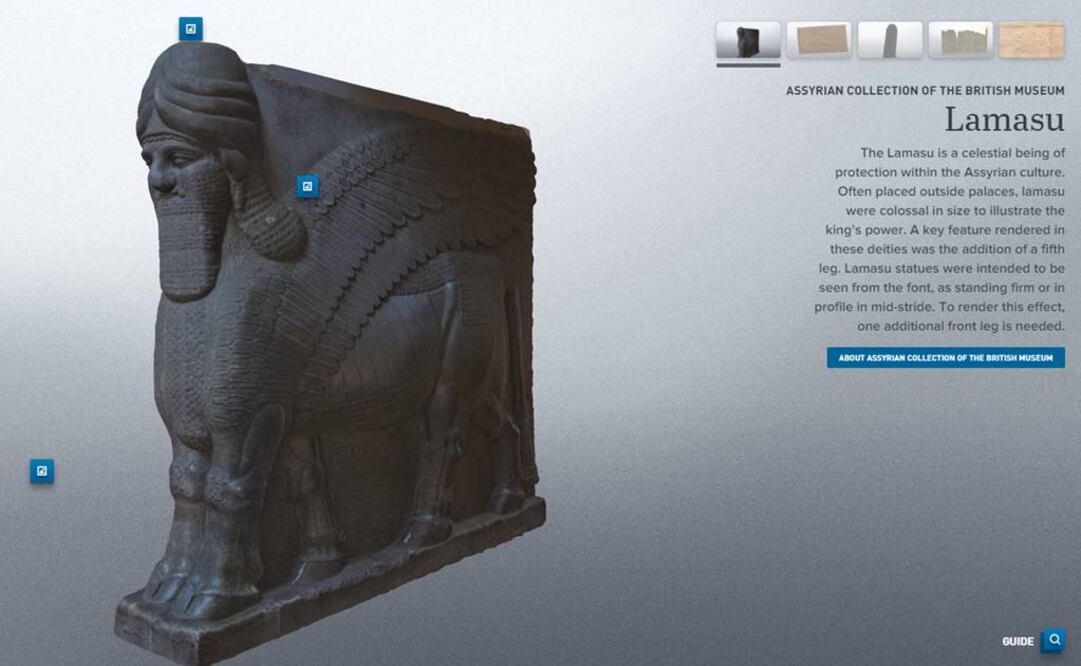 Piezas de arte asirio, conservadas en el British Museum también han sido reproducidas en tercera dimensión por CyArk. (FOTO: CyArk)