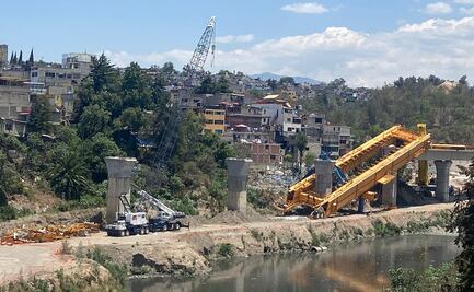 A 2 meses de la caída de la lanzadora de dovelas del Tren Interurbano, aún sigue en proceso de ser removida