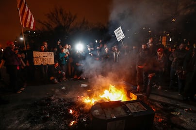Suman 217 detenidos en Washington por protestas contra Trump