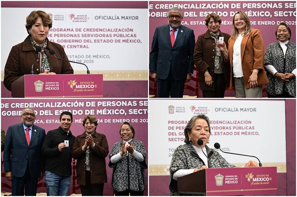 El gobierno del Estado de México inició la credencialización de los 134 mil trabajadoras y trabajadores al servicio del estado del sector central. Foto: Especial