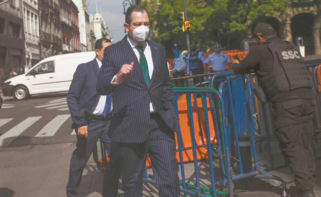 Ayer, el magistrado José Luis Vargas acudió a la SCJN, donde se reunió con Arturo Zaldívar. Foto: Diego Simón. EL UNIVERSAL