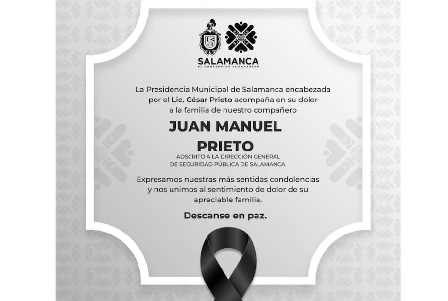 Asesinan a policía municipal en Salamanca, Guanajuato; se encontraba de vacaciones. (Foto: especial)