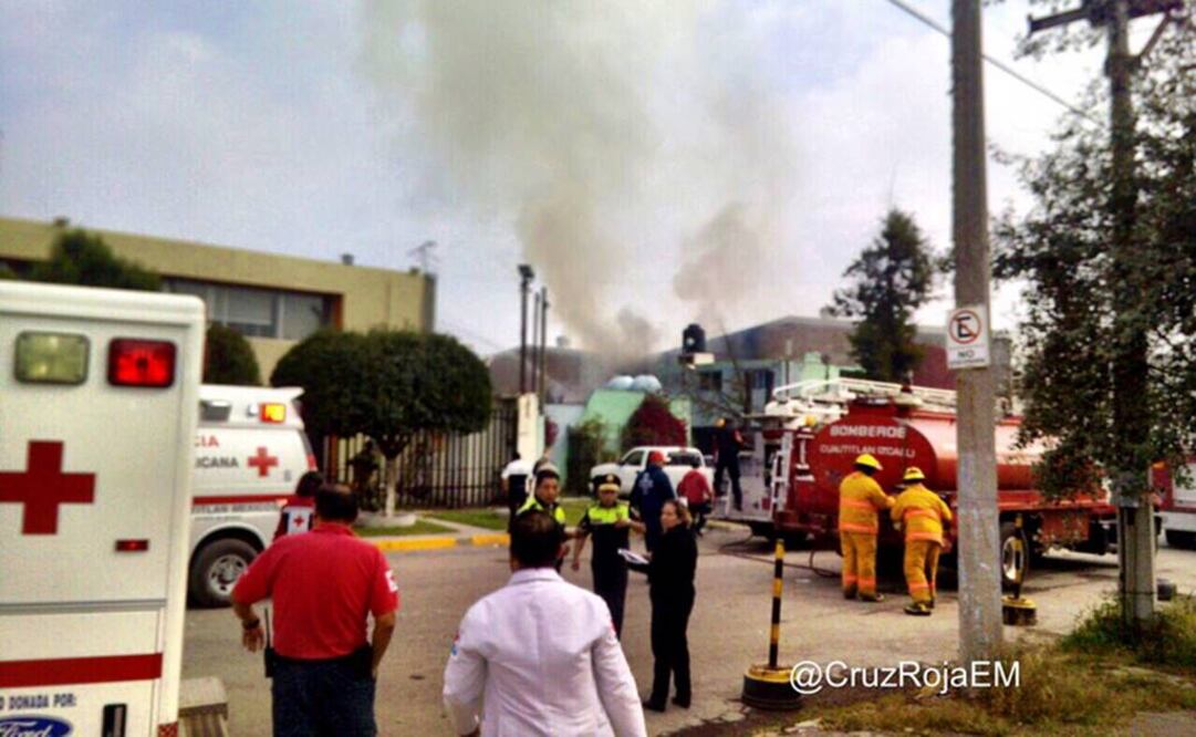 Explosión de fábrica deja 5 heridos en Cuautitlán Izcalli