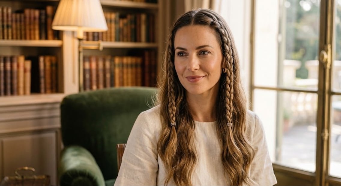 Peinado con dos trenzas frontales. Foto: Imagen generada con IA