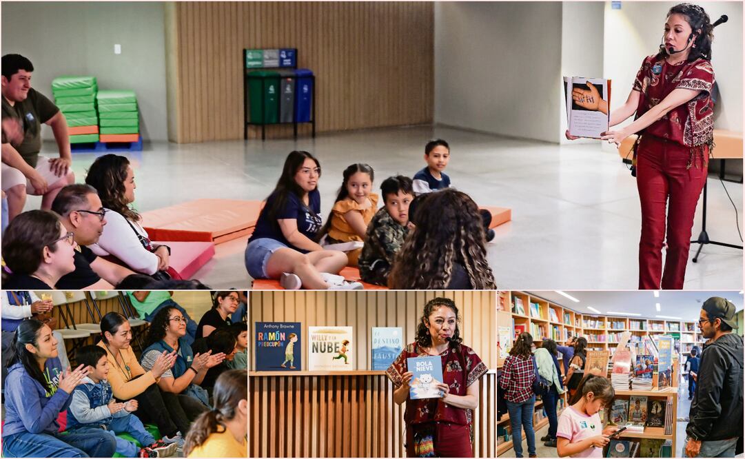 Función de cuentacuentos “Bonicula. La novela gráfica”, en la librería Julieta Fierro, del Fondo de Cultura Económica, que absorbió a la Dirección General de Publicaciones de la Secretaría de Cultura, y a la red de Librerías Educal, cuya fusión no se ha concretado. Foto: Hugo Salvador | El Universal