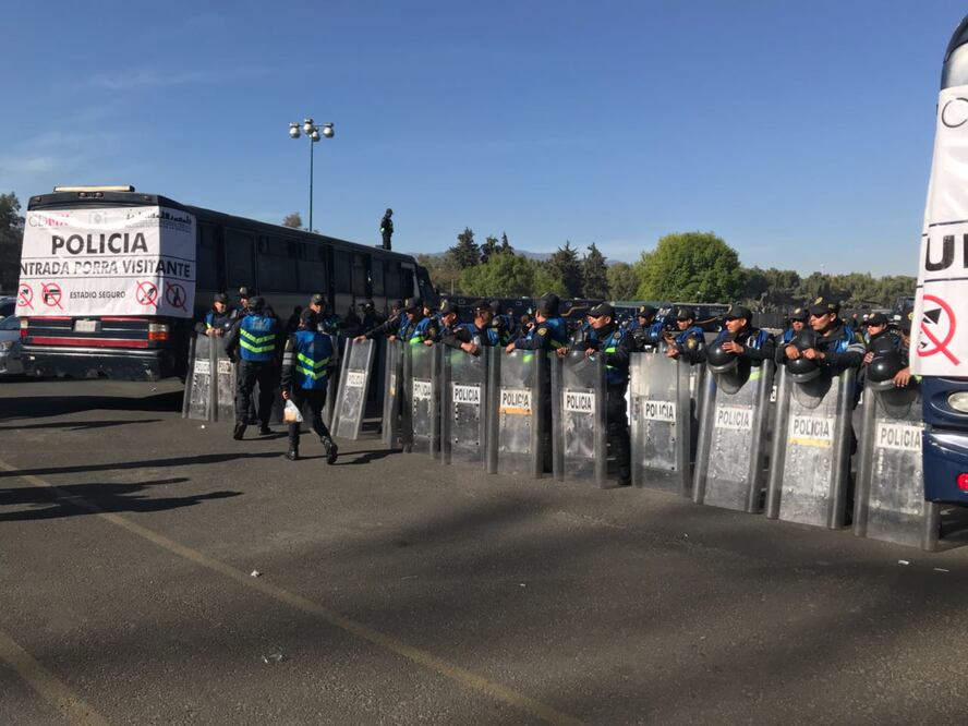 Juan A. Dávalos/El Universal. Elementos de Seguridad Publica en el Estadio Olímpico Universitario a unas horas del Clásico Capitalino del Clausura 2018