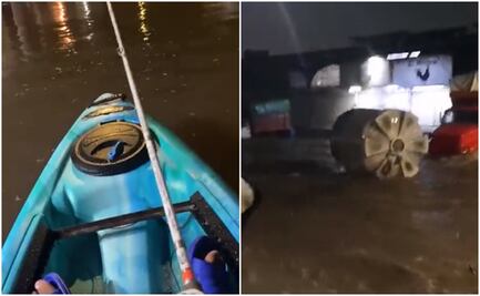 VIDEOS: ¡México mágico! Captan otro tinaco y hasta un Kayak navegando en calles de Guadalajara tras fuertes lluvias