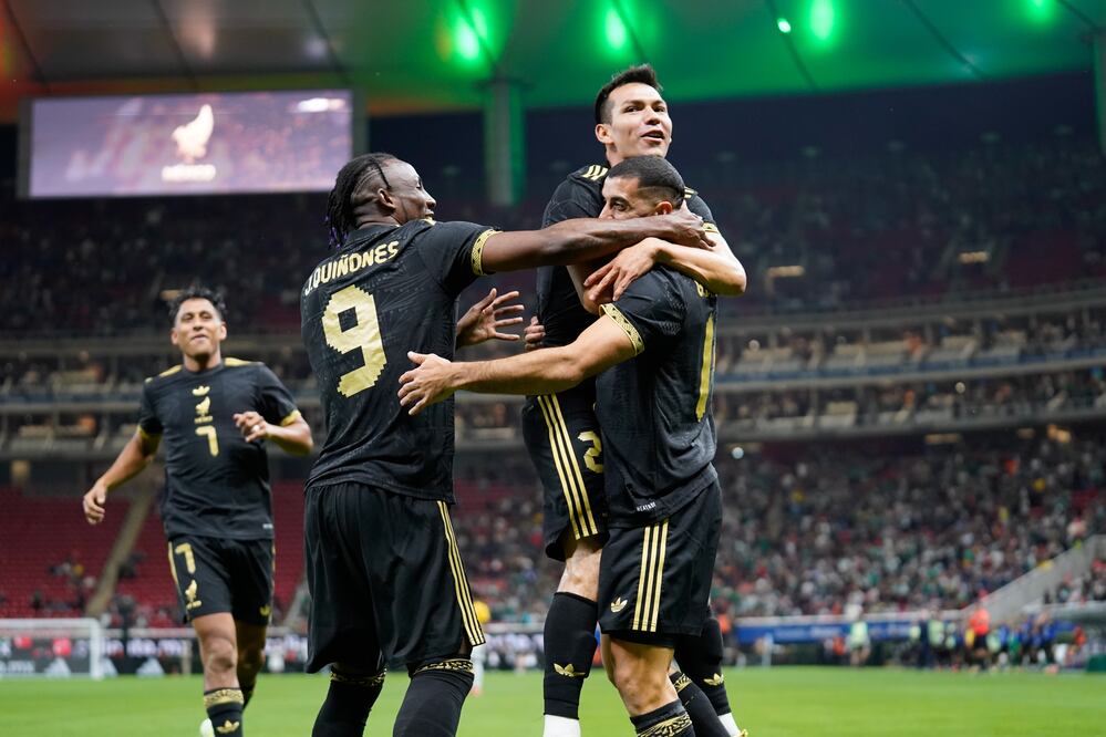 Selección Mexicana en festejo de gol, durante el partido amistoso ante Ecuador en el Estadio Akron - Foto: Imago7