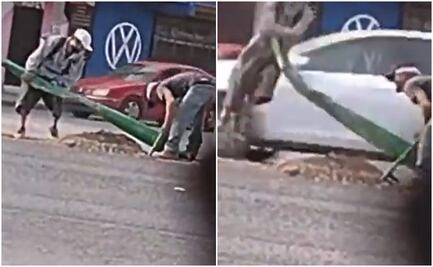 VIDEO: Sujeto intenta robar cables de luz y sale volando en San Luis Potosí