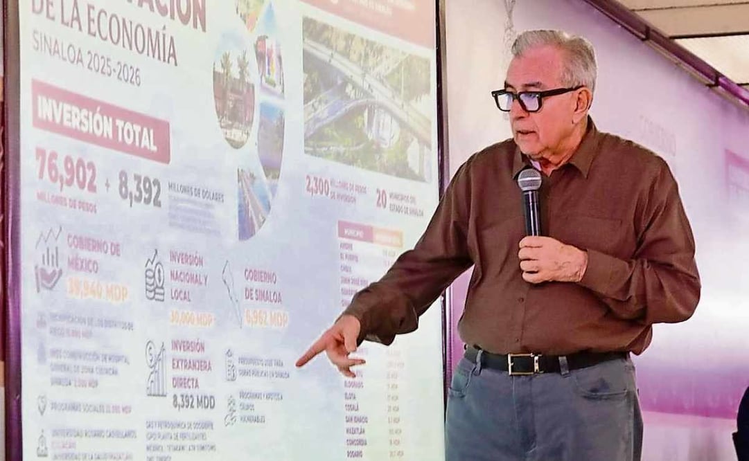 El gobernador Rocha explicó que las licitaciones de las obras del Plan de Reactivación Económica se van a ejecutar con 2 mil 300 millones de pesos. Foto: Especial