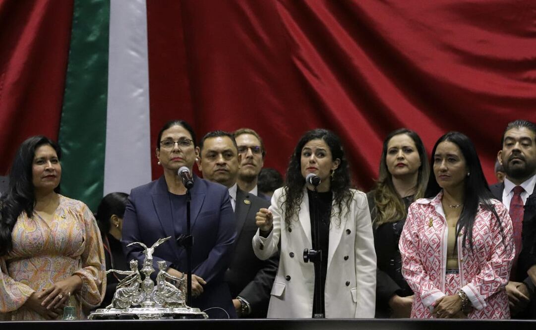 Entrega del quinto informe de AMLO por Luisa María Alcalde, secretaria de Gobernación en la Cámara de Diputados. Foto: Fernanda Rojas/ EL UNIVERSAL