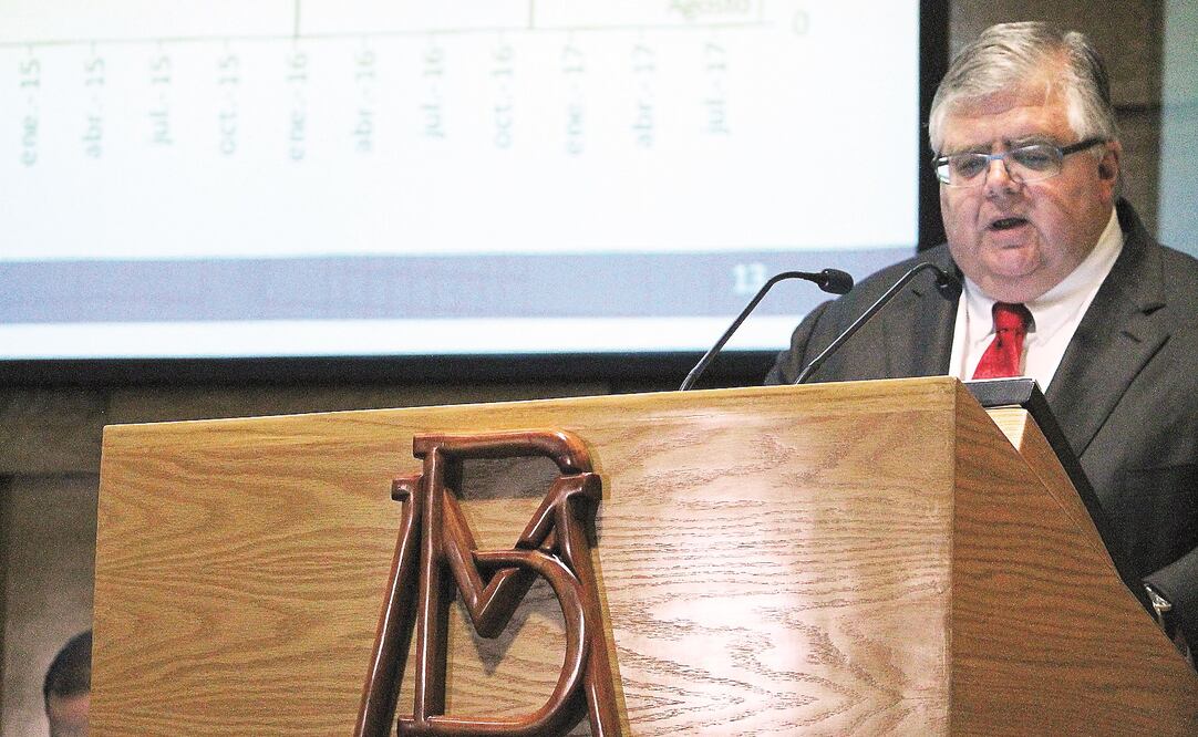 Agustín Carstens, gobernador del Banco de México, difundió que participan en la renegociación del TLCAN con apoyo a la Secretaría de Hacienda en la parte del capítulo financiero. FOTO: JOSÉ LUIS OCHOA. OBTURADOR MX