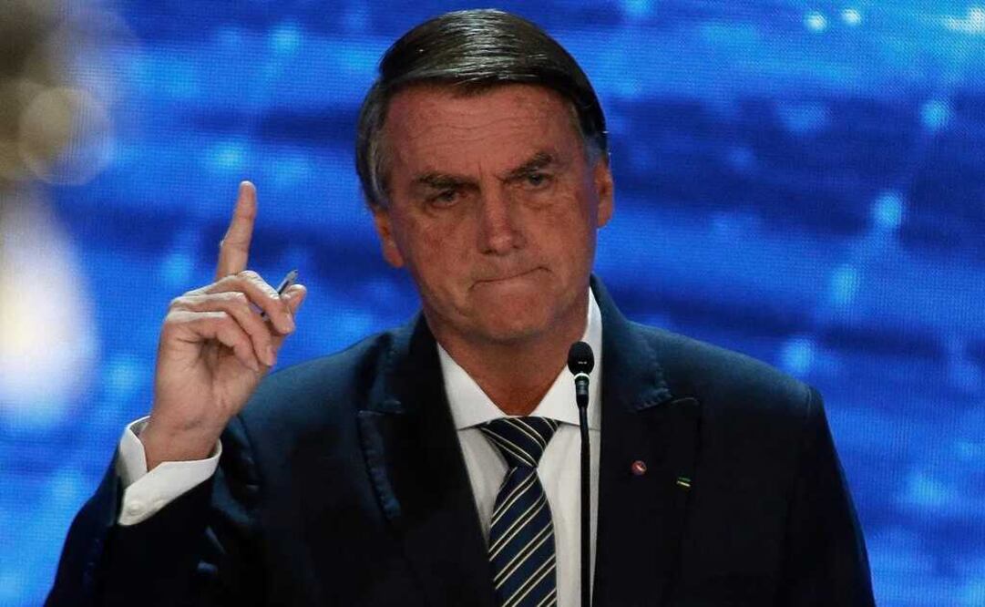 Bolsonaro, esta semana, durante el debate presidencial. Foto: AFP