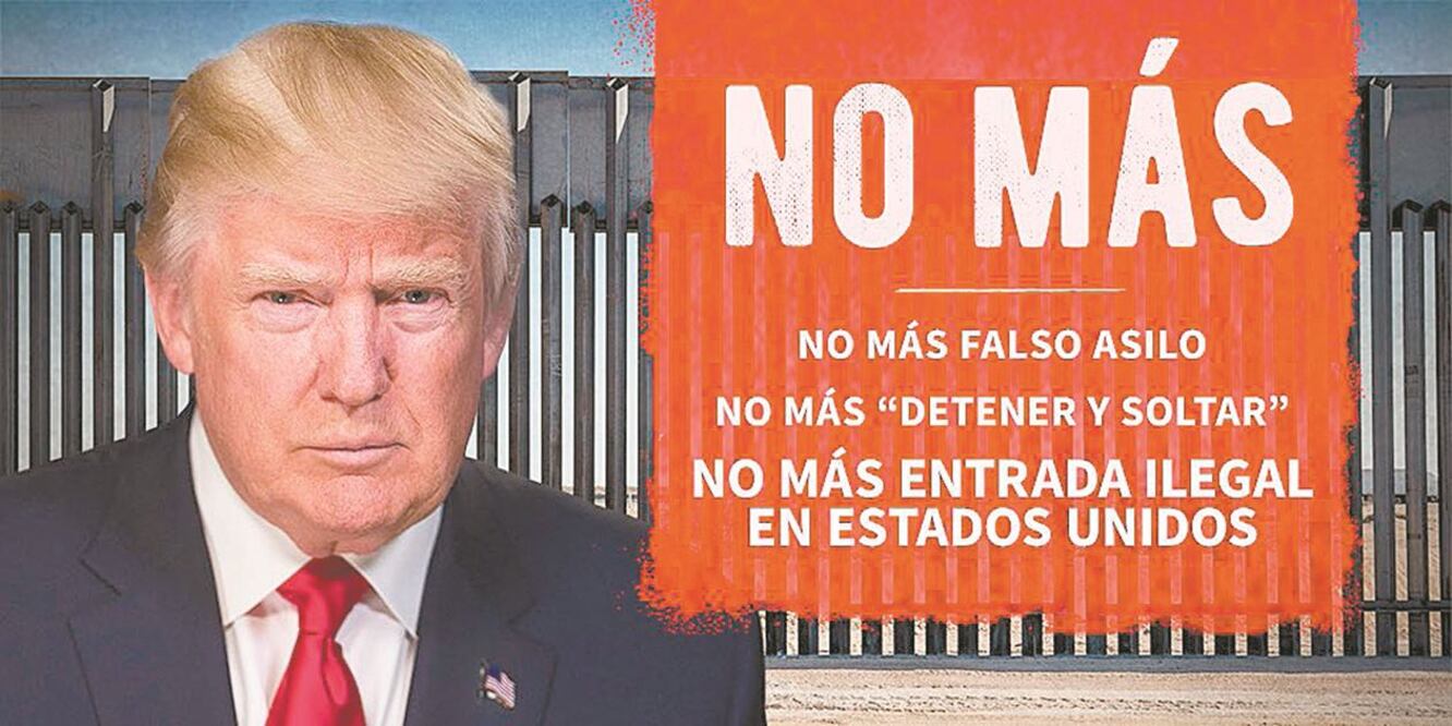 Donald Trump tuiteó ayer esta imagen con el texto en español. TOMADA DE TWITTER