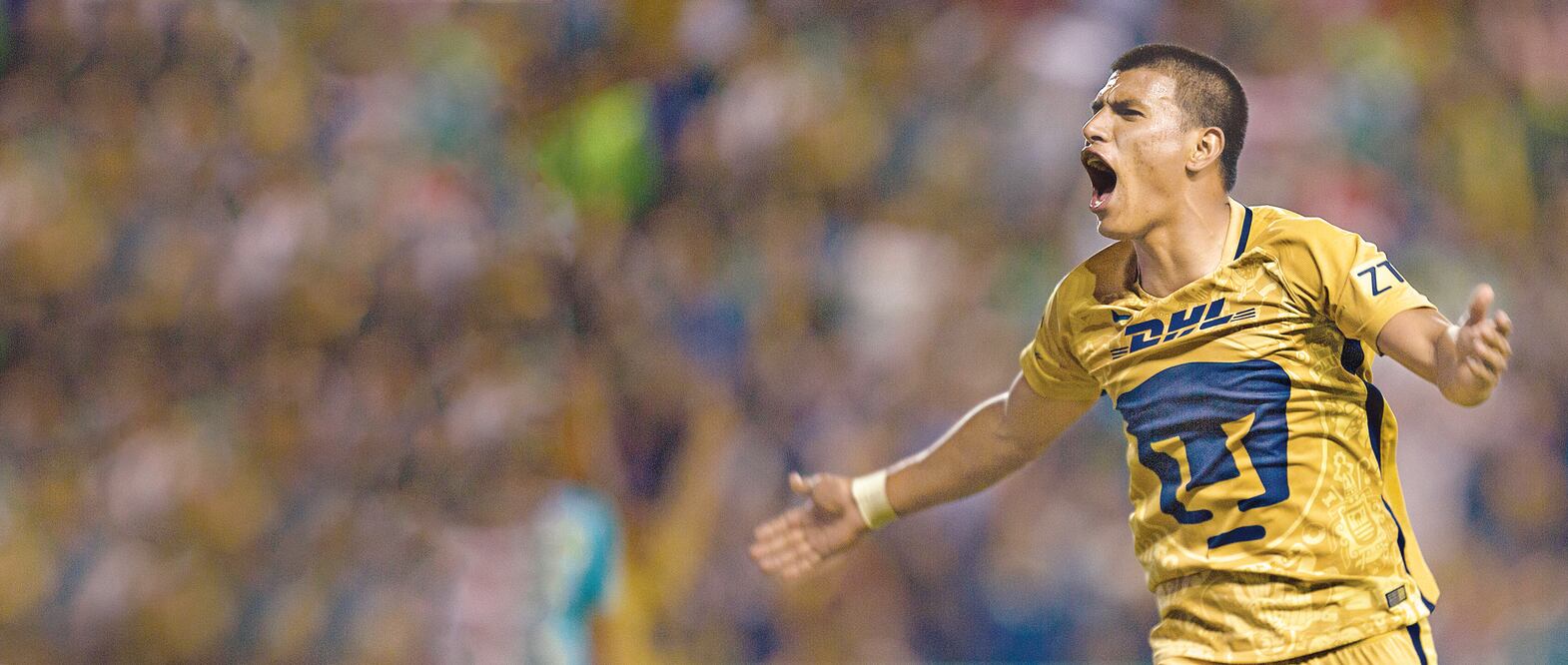 El canterano auriazul fue el autor del gol que le dio la victoria a Pumas el pasado fin de semana sobre León (SERGIO MEJÍA. IMAGO7)