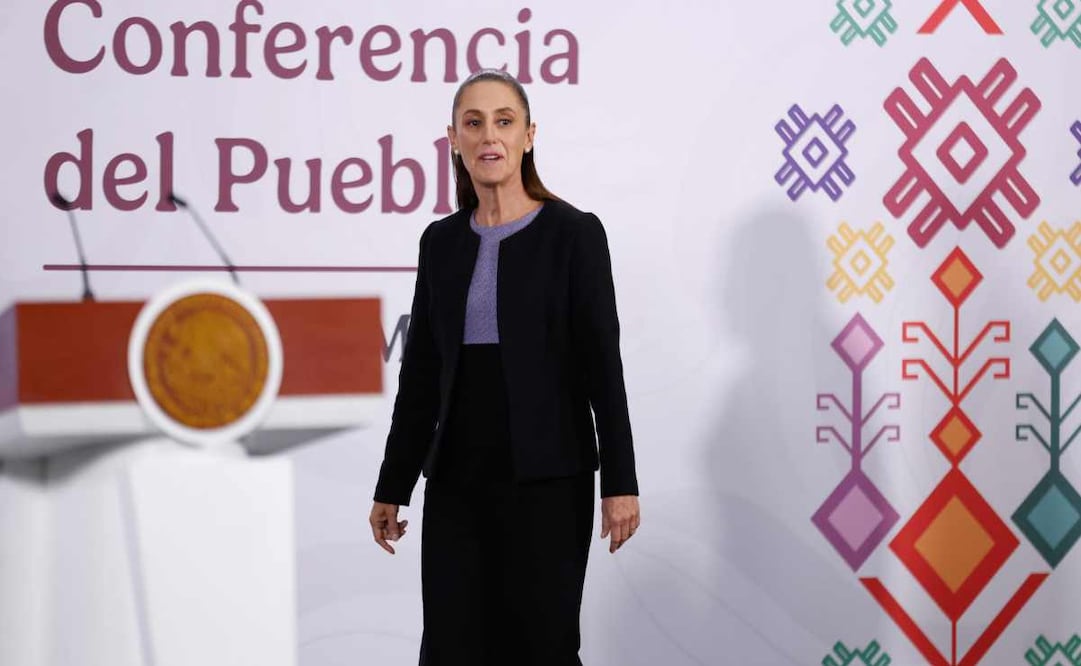 La presidenta Claudia Sheinbaum durante la mañanera del 29 de enero del 2026. Foto: Diesgo Simón / EL UNIVERSAL
